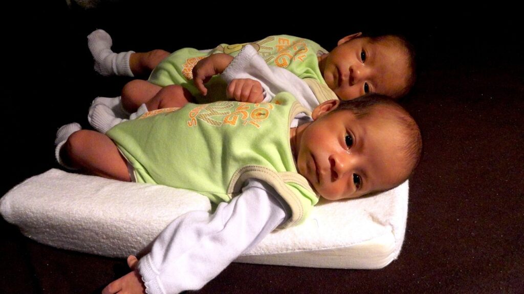 Zwillingsstillkissen Babys